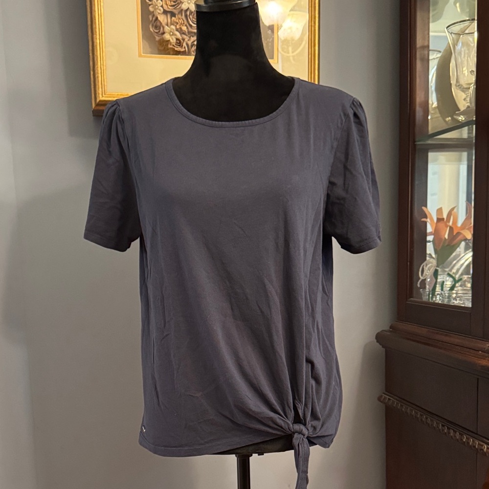 Navy Nautica tie-waist top